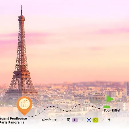 Elegant Penthouse Paris Panorama 公寓 Bois-Colombes