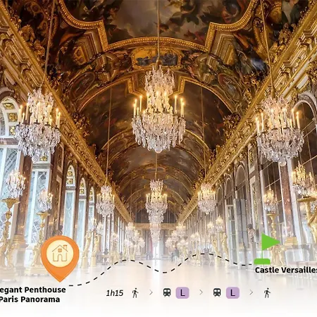 公寓 Elegant Penthouse Paris Panorama *